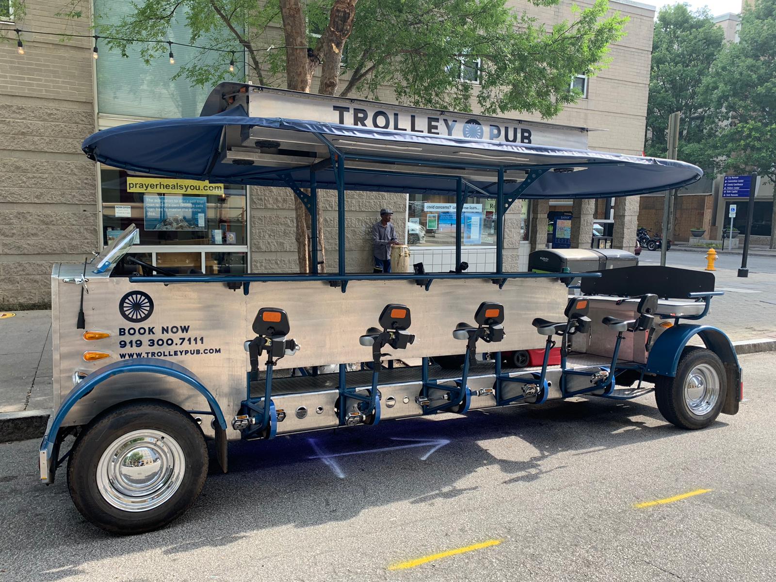 Used pedal pubs and beer bikes for sale — refurbished ATEK party bike